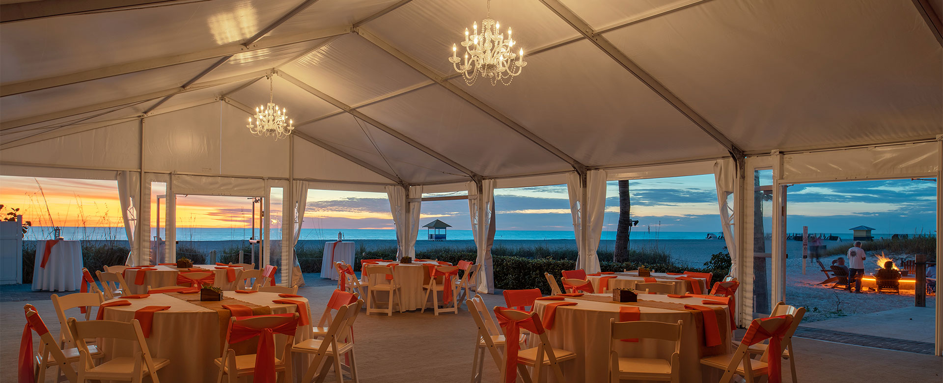 tent wedding at St. Pete Shores Hotel