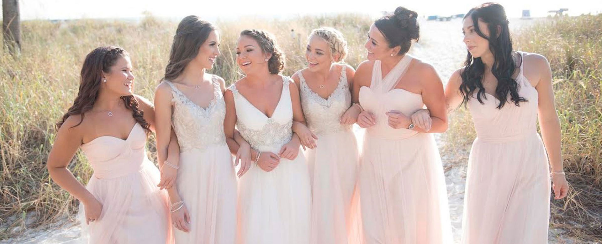 bride and bridesmaids at St. Pete Shores Hotel