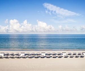 beach cabanas at St. Pete Shores Hotel