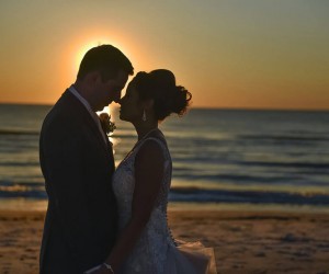 St. Pete Shores Hotel bride and groom on the beach