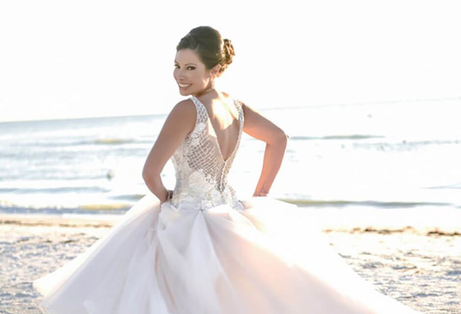 St. Pete Shores Hotel bride on the beach