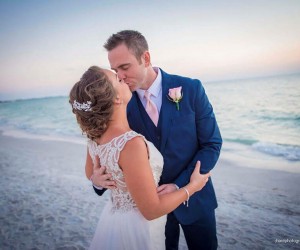 St. Pete Shores Hotel bride and groom on the beach 1