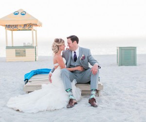 St. Pete Shores Hotel bride and groom on the beach 6