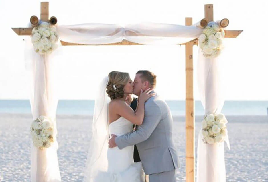 St. Pete Shores Hotel bride and groom on the beach 9