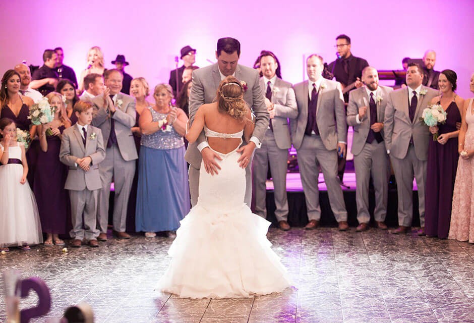 bride and groom dancing at St. Pete Shores Hotel