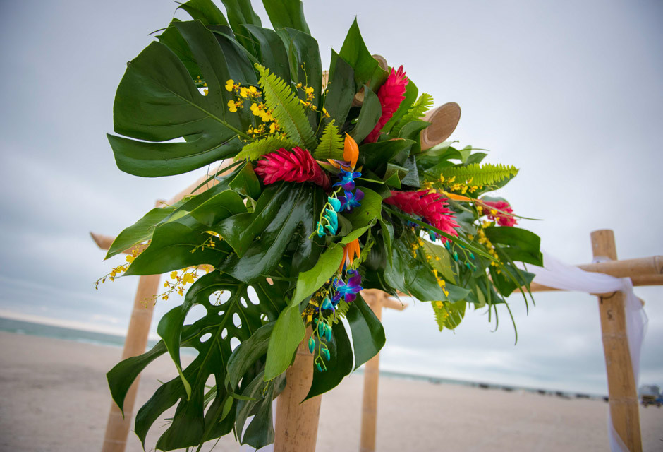 Florida beach wedding details at St. Pete Shores Hotel
