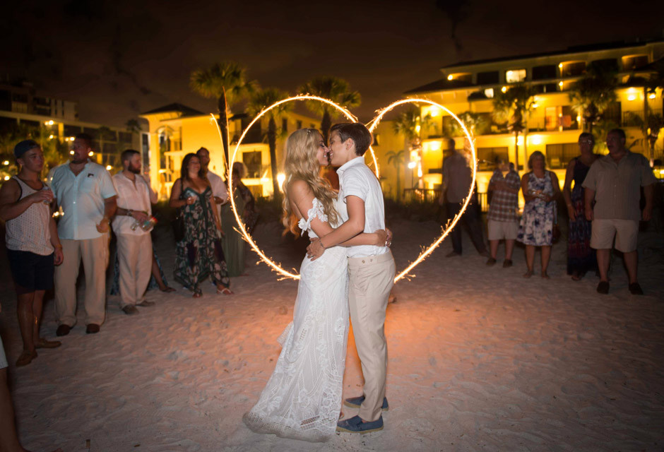 Wedding couple at St. Pete Shores Hotel in St Pete Beach