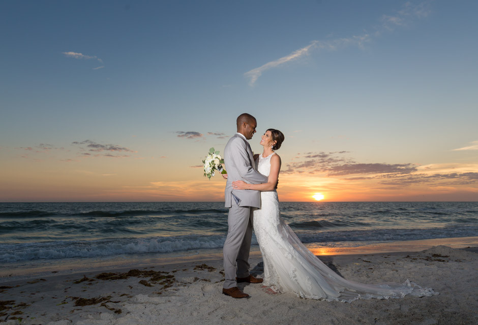 Wedding couple at St. Pete Shores Hotel in St Pete Beach
