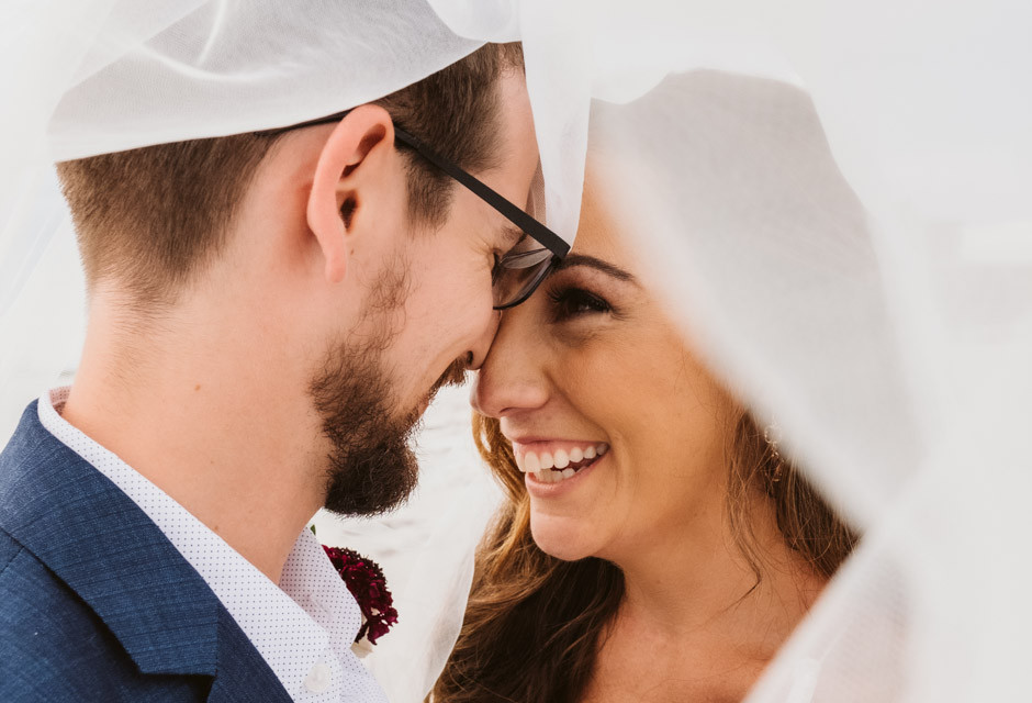 Wedding couple at St. Pete Shores Hotel in St Pete Beach