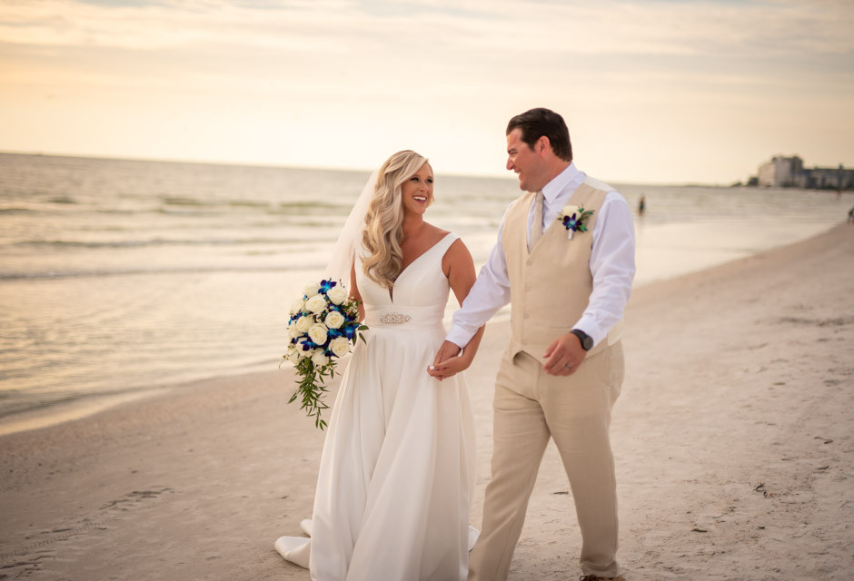 Wedding couple at St. Pete Shores Hotel in St Pete Beach