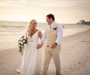 Wedding couple at St. Pete Shores Hotel in St Pete Beach