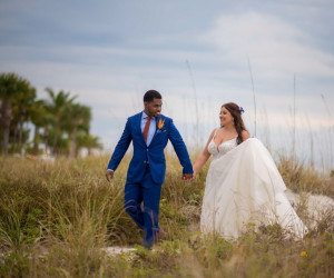 Wedding couple at St. Pete Shores Hotel in St Pete Beach