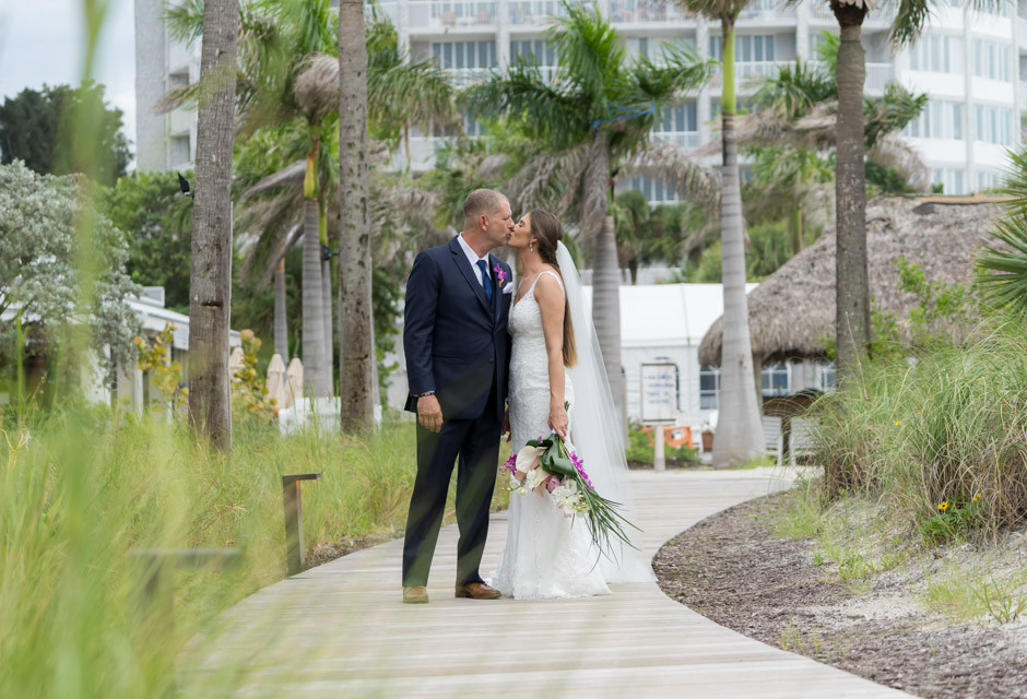 Wedding couple at St. Pete Shores Hotel in St Pete Beach