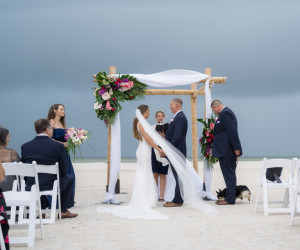 Wedding couple at St. Pete Shores Hotel in St Pete Beach