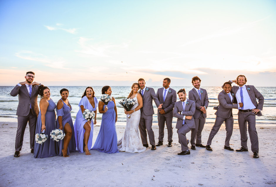 Wedding couple at St. Pete Shores Hotel in St Pete Beach