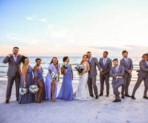 Wedding couple at St. Pete Shores Hotel in St Pete Beach