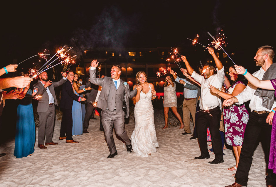 Wedding couple at St. Pete Shores Hotel in St Pete Beach