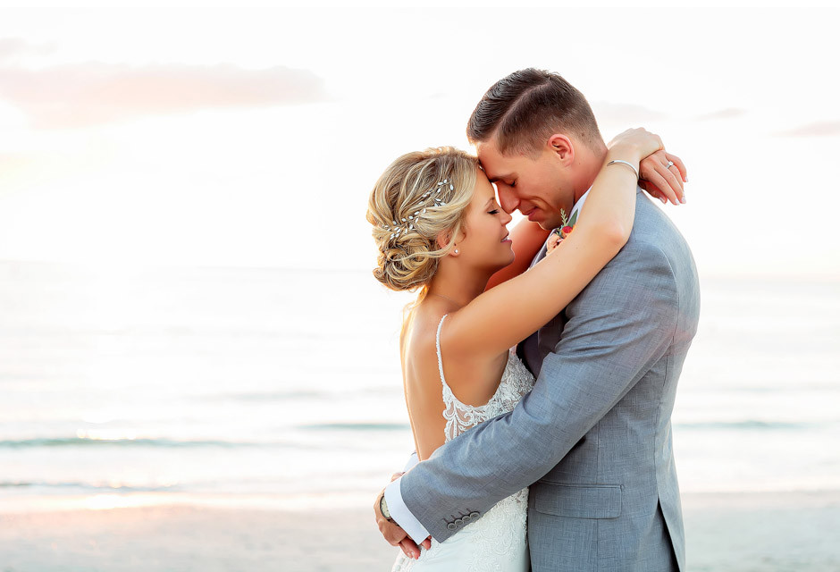Wedding couple at St. Pete Shores Hotel in St Pete Beach