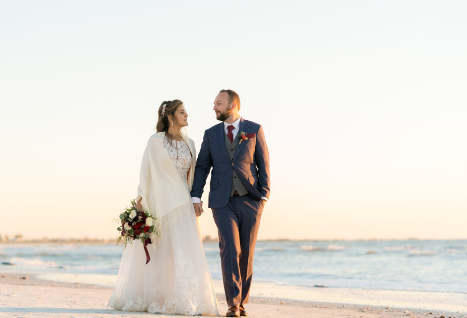 Wedding couple at St. Pete Shores Hotel in St Pete Beach
