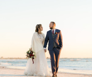 Wedding couple at St. Pete Shores Hotel in St Pete Beach