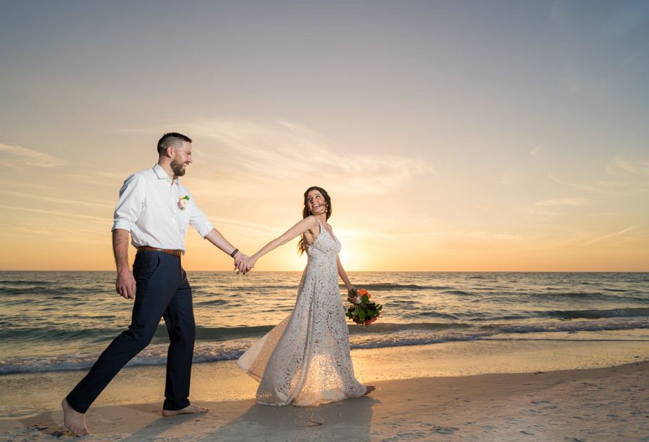 Wedding couple at St. Pete Shores Hotel in St Pete Beach
