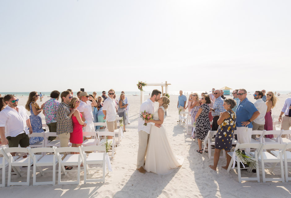Wedding couple at St. Pete Shores Hotel in St Pete Beach