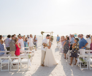 Wedding couple at St. Pete Shores Hotel in St Pete Beach