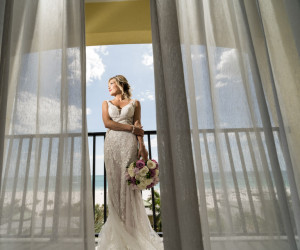 Wedding couple at St. Pete Shores Hotel in St Pete Beach