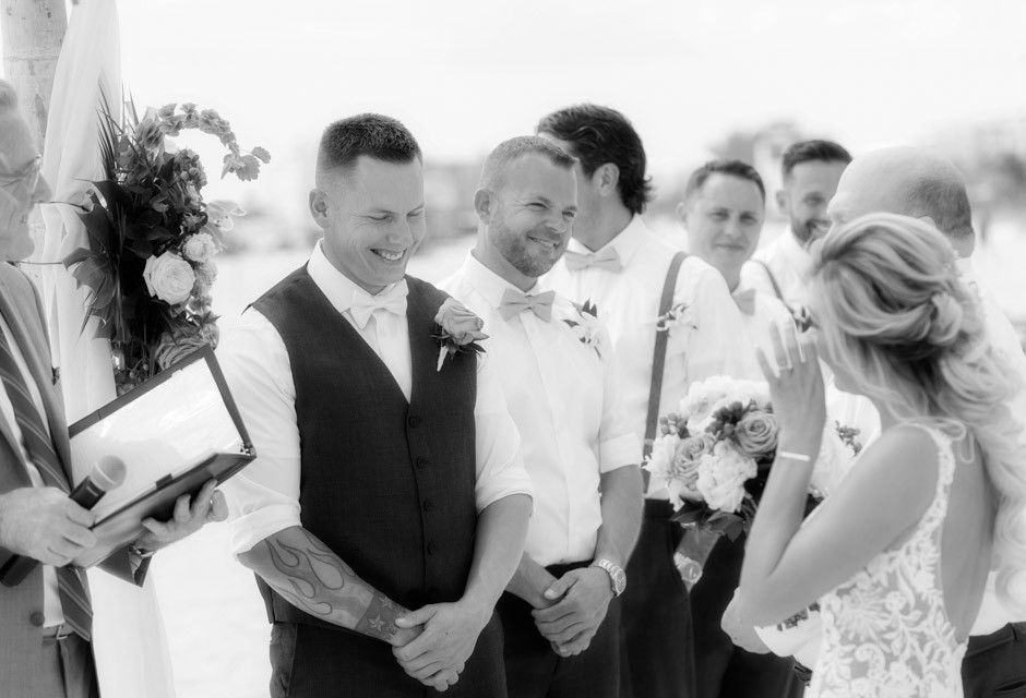 Wedding couple at St. Pete Shores Hotel in St Pete Beach