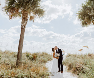 Wedding couple at St. Pete Shores Hotel in St Pete Beach