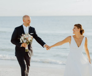 Wedding couple at St. Pete Shores Hotel in St Pete Beach