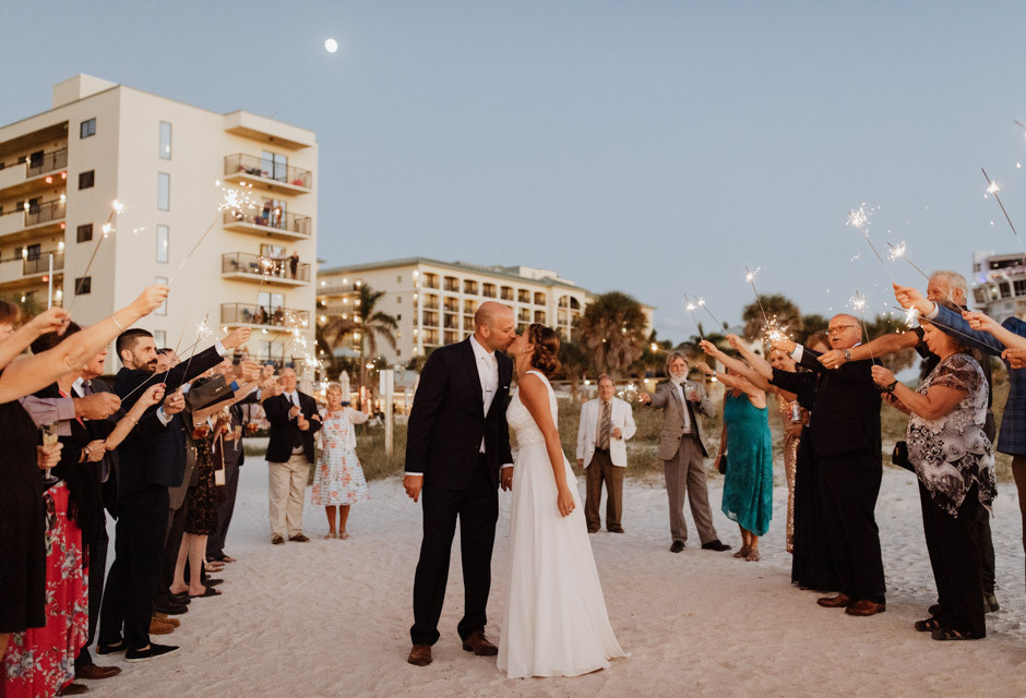 Wedding couple at St. Pete Shores Hotel in St Pete Beach